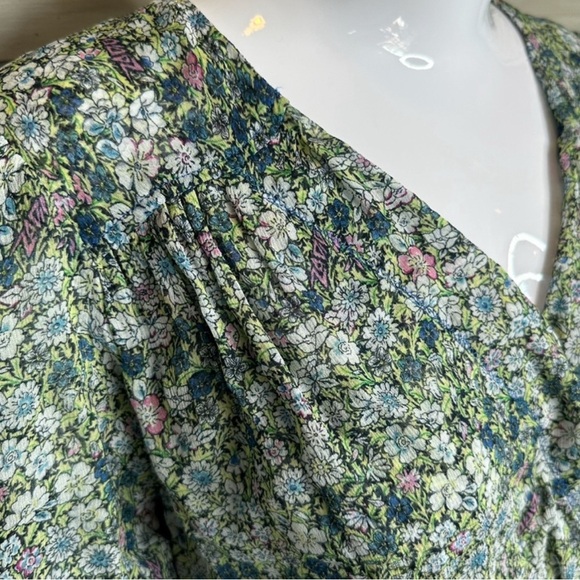 Zadig & Voltaire Betty Mousseline Liberty Garden floral mini wrap dress small - Picture 7 of 16